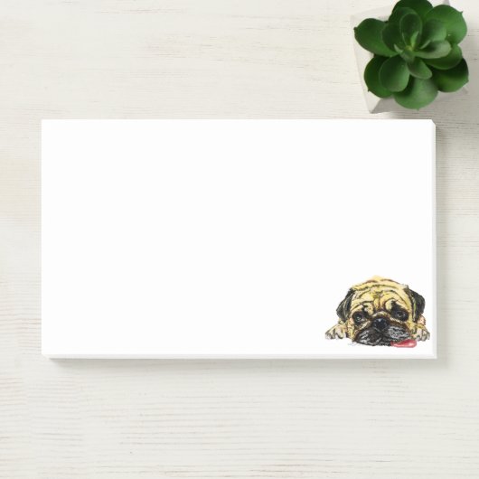 Notes Post-it® pour chien carlin (Bureau)