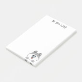 Notes post-it® pour chien Husky 4 x 6 (Incliné)