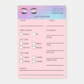 Notes Post-it® pour cliente de cils holographiques (Devant)