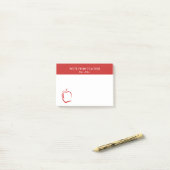 Notes Post-It pour Enseignants avec Pomme (Sur un bureau)