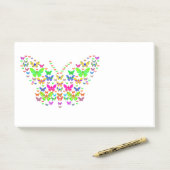 Notes Post-It® pour 'explosion de papillons', 10 p (Sur un bureau)