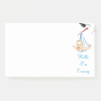 Notes post-it® pour la cigogne et le bébé