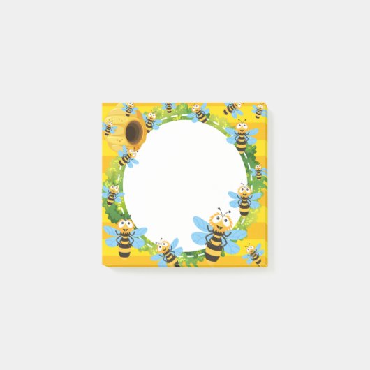 Notes post-it pour le miel d'abeille (Devant)