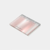 Notes Post-it® pour le nom d'or rose Rose (Incliné)