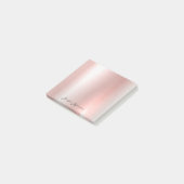 Notes Post-it® pour le nom d'or rose Rose (Incliné)