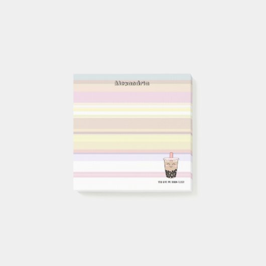 Notes post-it pour le petit lait Boba (Devant)