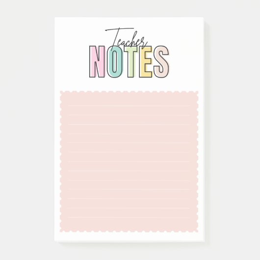 Notes post-it® pour l'enseignant (Devant)