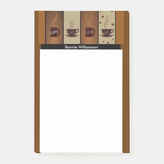 Notes Post-it® pour les amateurs de café (Devant)