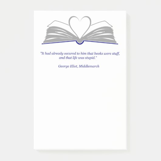 Notes post-it pour les amateurs de livres (Devant)