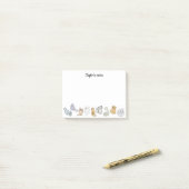 Notes post-it pour les chats mignons personnalisés (Sur un bureau)