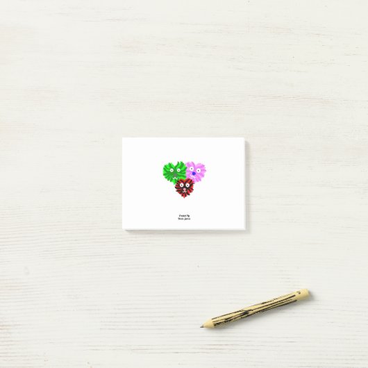 Notes post-it pour les fièvres cardiaques (10,2 cm (Sur un bureau)