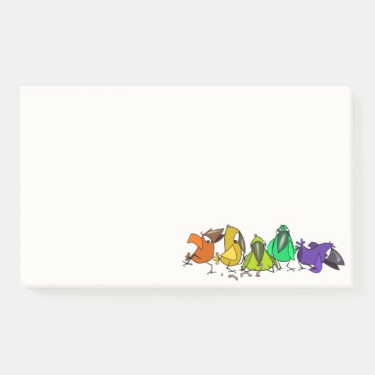 Notes post-it® pour les oiseaux amusants (Devant)