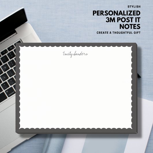 Notes Post-it® pour Polka Bordure Noire