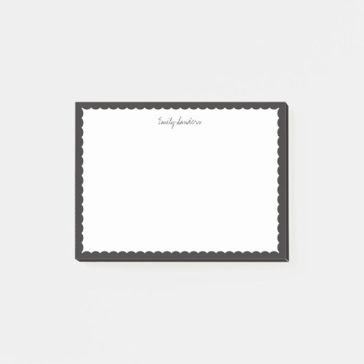 Notes Post-it® pour Polka Bordure Noire (Devant)