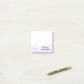 Notes post-it pourpre Bichon-Frise Chien (Sur un bureau)