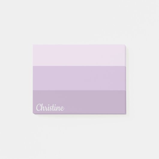 Notes post-it purple Ombre rayées (Devant)