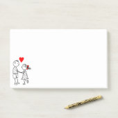 Notes post-it® romantiques en couple (Sur un bureau)