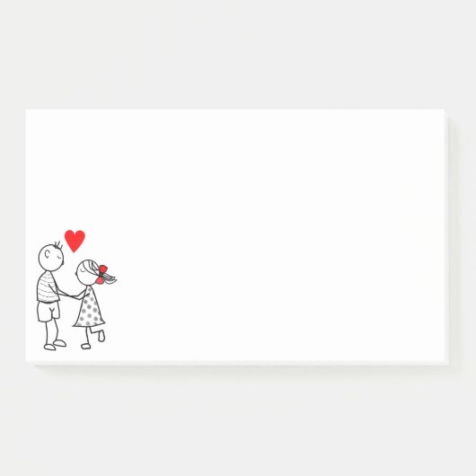 Notes post-it® romantiques en couple (Devant)
