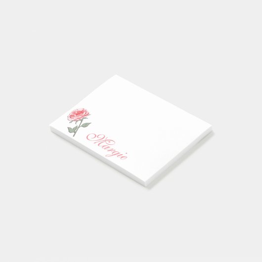 Notes post-it rose personnalisées (Incliné)