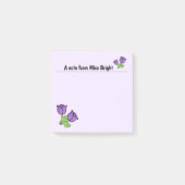 Notes post-it Roses violettes (Devant)