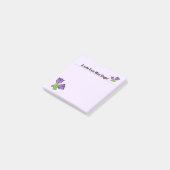 Notes post-it Roses violettes (Incliné)
