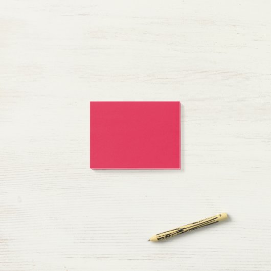 Notes Post-It Rouge Carmine – Personnalisables (Sur un bureau)