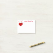 Notes Post-it Saint-Valentin (Sur un bureau)