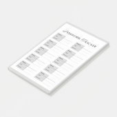 Notes post-it Secure Password Tracker (Incliné)