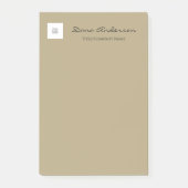 Notes post-it simples en noir et en bronze (Devant)