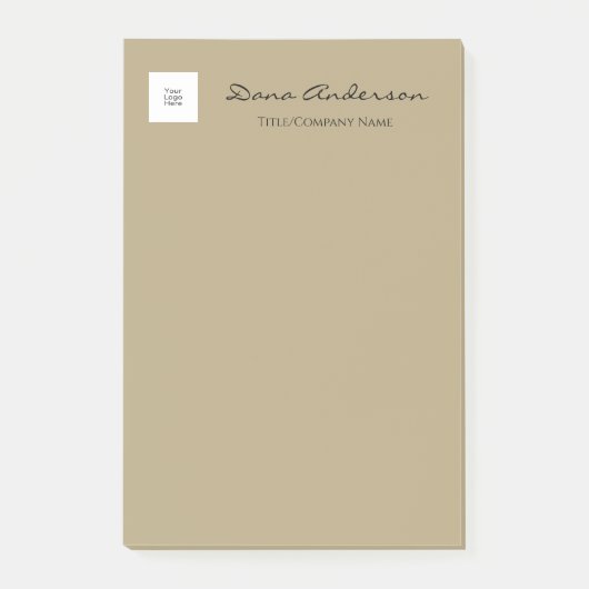 Notes post-it simples en noir et en bronze (Devant)