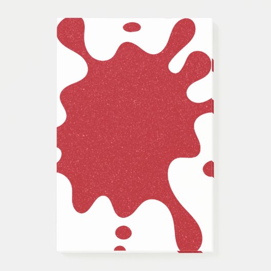 Notes Post-it® Splash Rouge Tomate Personnalisable (Devant)