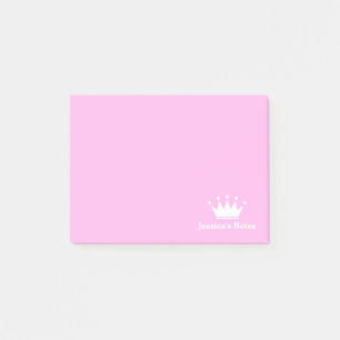 Notes Post-it® sur couronne rose princesse personn