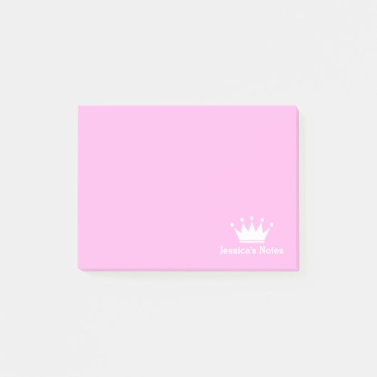 Notes Post-it® sur couronne rose princesse personn (Devant)