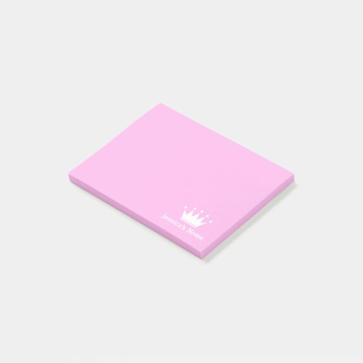 Notes Post-it® sur couronne rose princesse personn (Incliné)