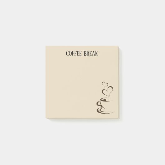Notes post-it sur la pause café (Devant)