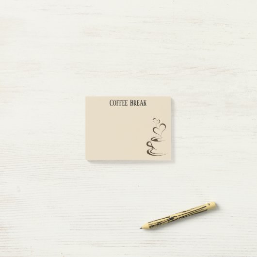 Notes post-it sur la pause café (Sur un bureau)