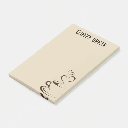 Notes post-it sur la pause café (Incliné)