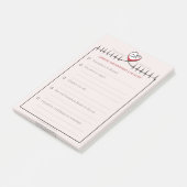 Notes post-it sur le rendez-vous au rythme cardiaq (Incliné)