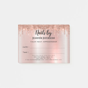 Notes Post-it® sur le rendez-vous des ongles