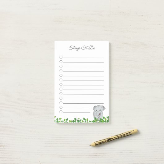 Notes post-it sur les objets éléphants (Sur un bureau)