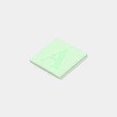 Notes post-it® sur monogramme vert personnalisé (Incliné)