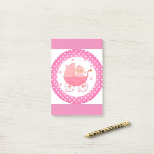 Notes post-it Sweet Pink Baby (Sur un bureau)