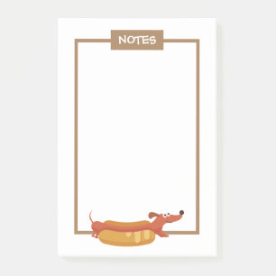 Notes Post-It Teckel Hot Dog