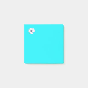 Notes post-it Turquoises du Motif de fleurs