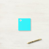 Notes post-it Turquoises du Motif de fleurs (Sur un bureau)