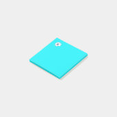 Notes post-it Turquoises du Motif de fleurs (Incliné)