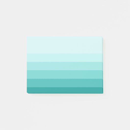Notes post-it turquoises Ombre Stripes (Devant)