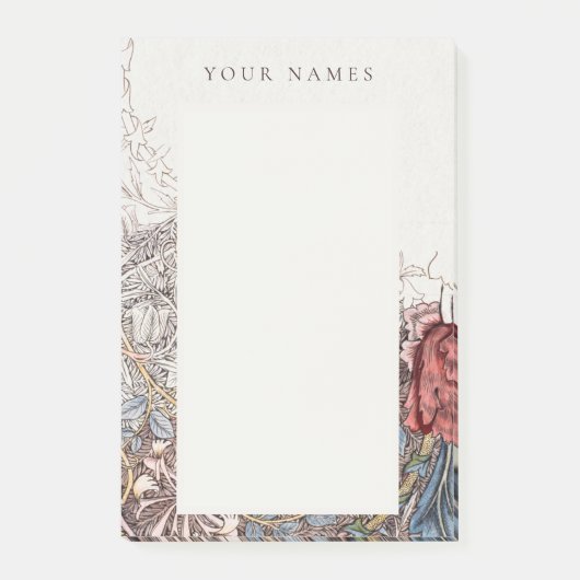 NOTES POST-IT : WILLIAM MORRIS HONEYSUCKLE + TULIP (Devant)