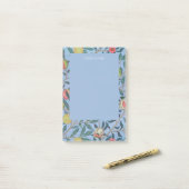 NOTES POST-IT : WILLIAM MORRIS "POMEGRANAT BLEU" (Sur un bureau)