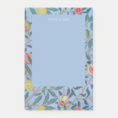 NOTES POST-IT : WILLIAM MORRIS "POMEGRANAT BLEU" (Devant)